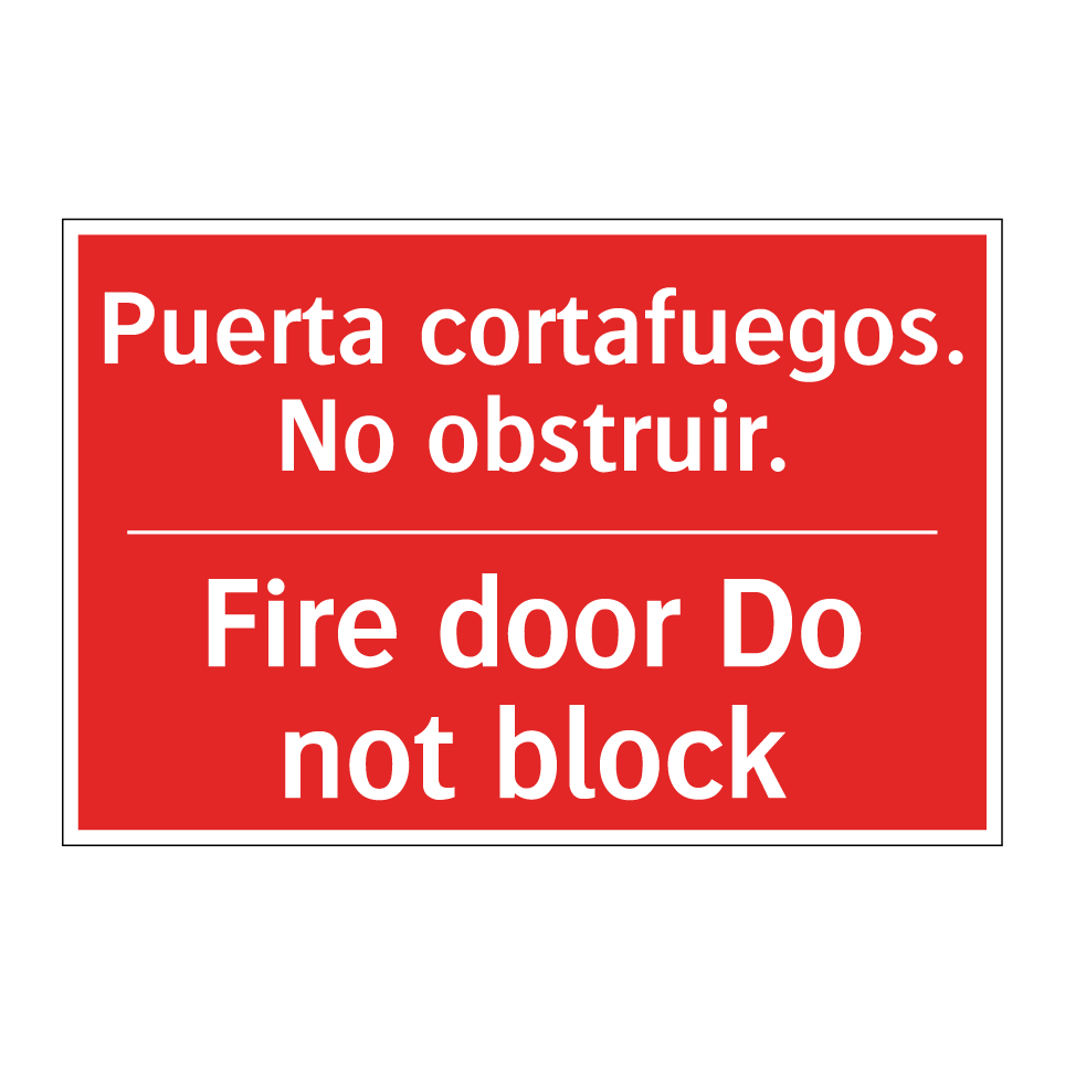 Puerta cortafuegos. No /.../ - Fire door Do not block