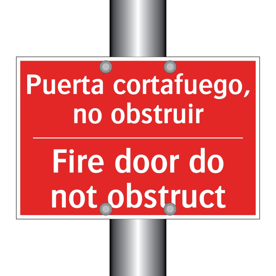 Puerta cortafuego, no obstruir - Fire door do not obstruct