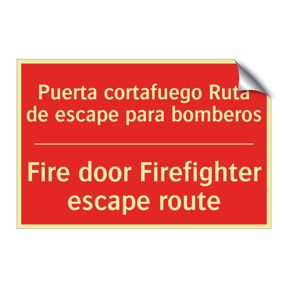 Puerta cortafuego Ruta de /.../ - Fire door Firefighter escape /.../