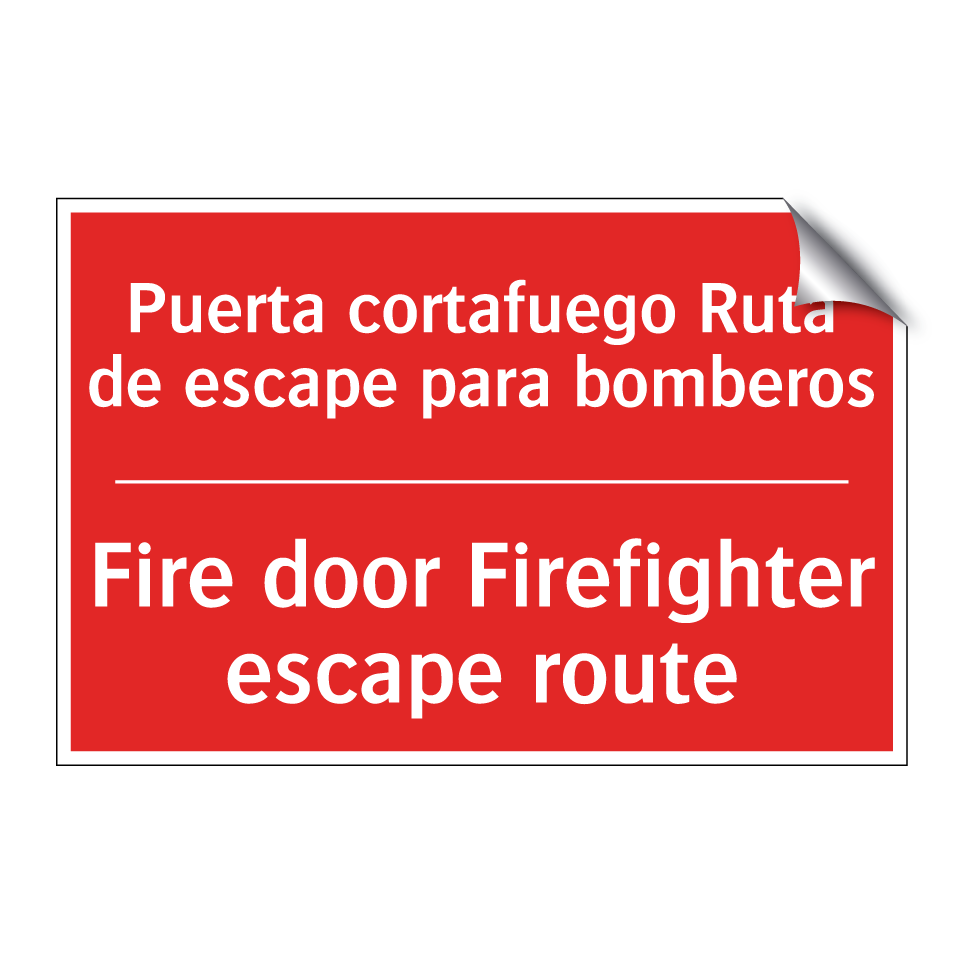 Puerta cortafuego Ruta de /.../ - Fire door Firefighter escape /.../