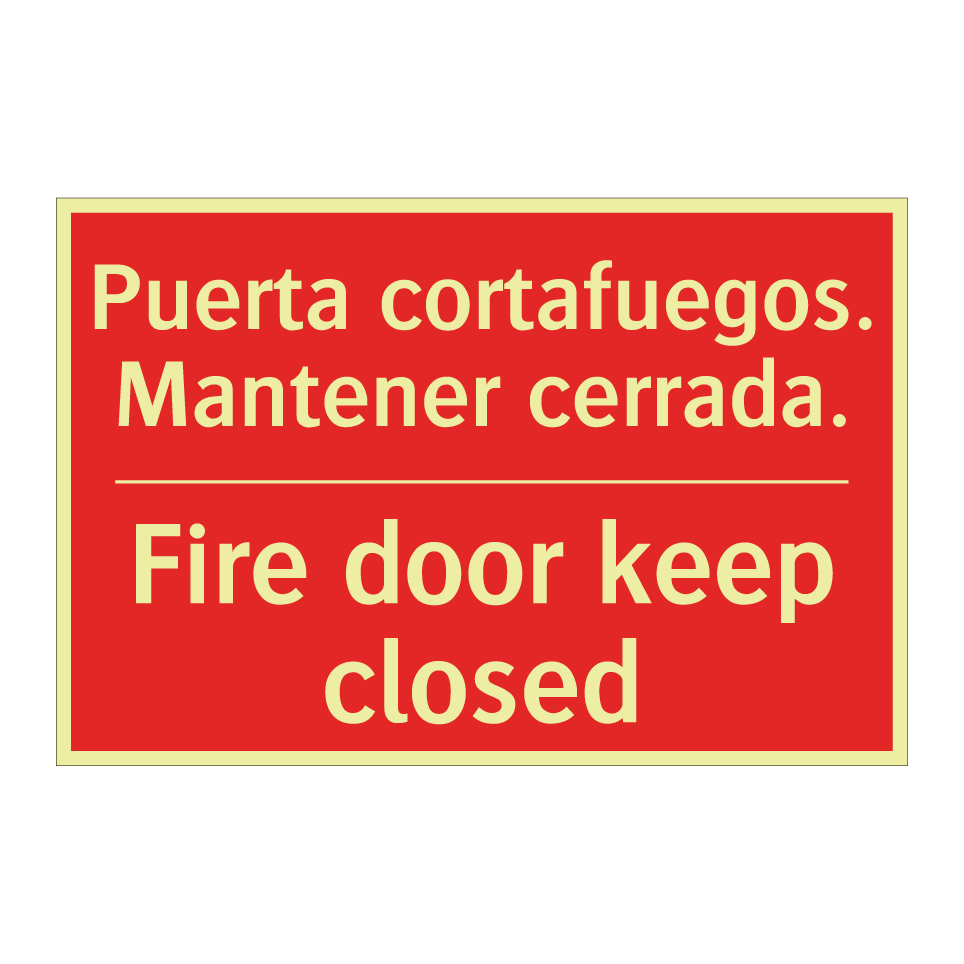 Puerta cortafuegos. Mantener /.../ - Fire door keep closed
