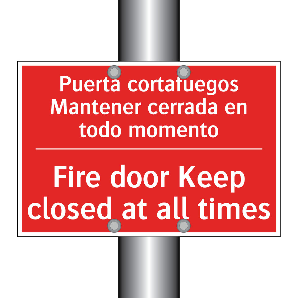 Puerta cortafuegos Mantener /.../ - Fire door Keep closed at all /.../