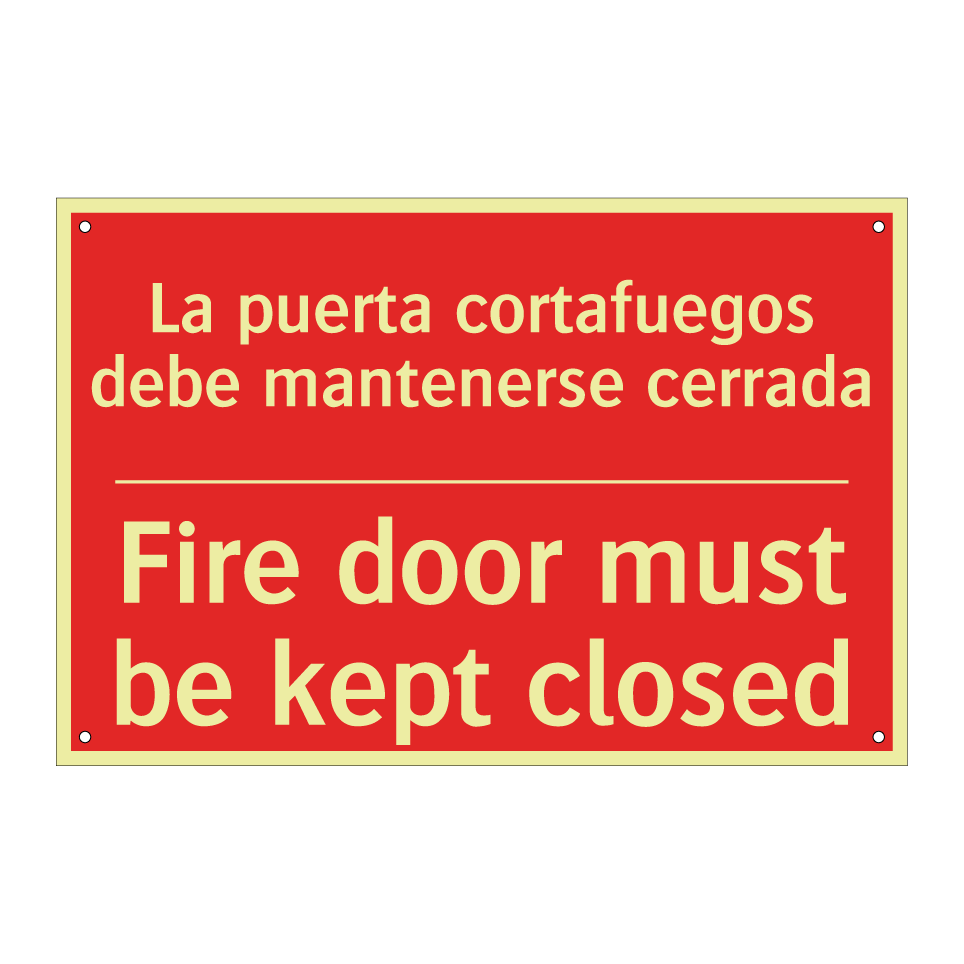 La puerta cortafuegos debe /.../ - Fire door must be kept closed