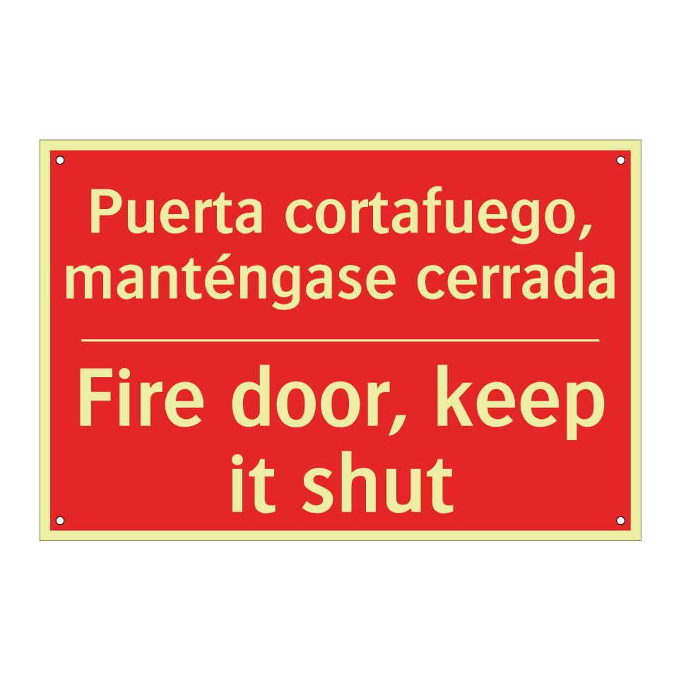 Puerta cortafuego, manténgase /.../ - Fire door, keep it shut