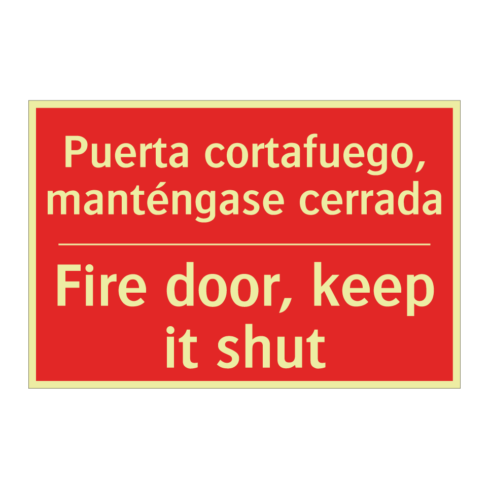 Puerta cortafuego, manténgase /.../ - Fire door, keep it shut