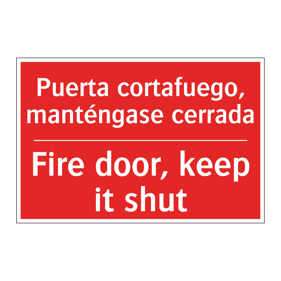 Puerta cortafuego, manténgase /.../ - Fire door, keep it shut