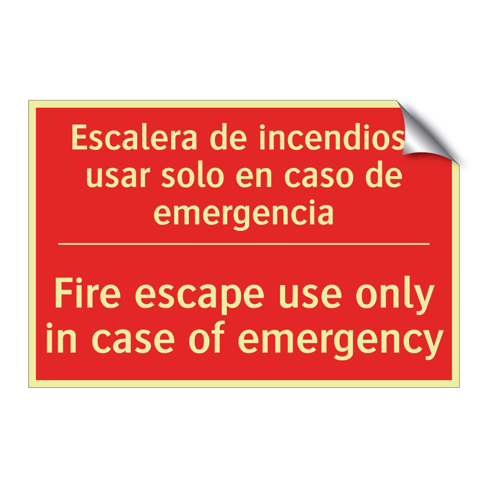 Escalera de incendios: usar /.../ - Fire escape use only in case /.../