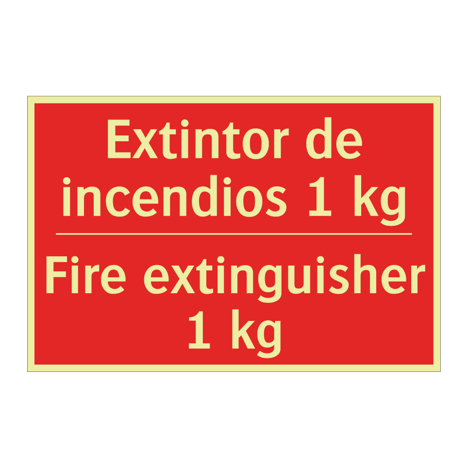 Extintor de incendios 1 kg - Fire extinguisher 1 kg