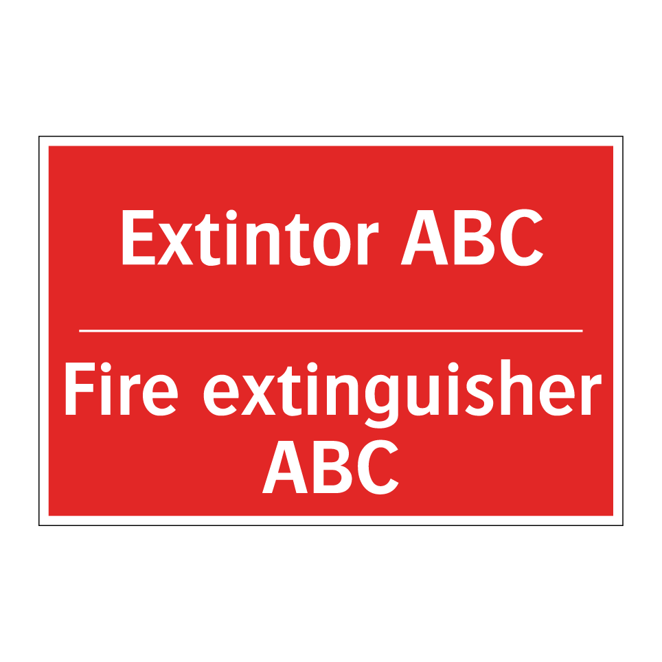 Extintor ABC - Fire extinguisher ABC