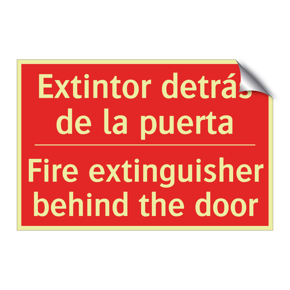 Extintor detrás de la puerta - Fire extinguisher behind the /.../