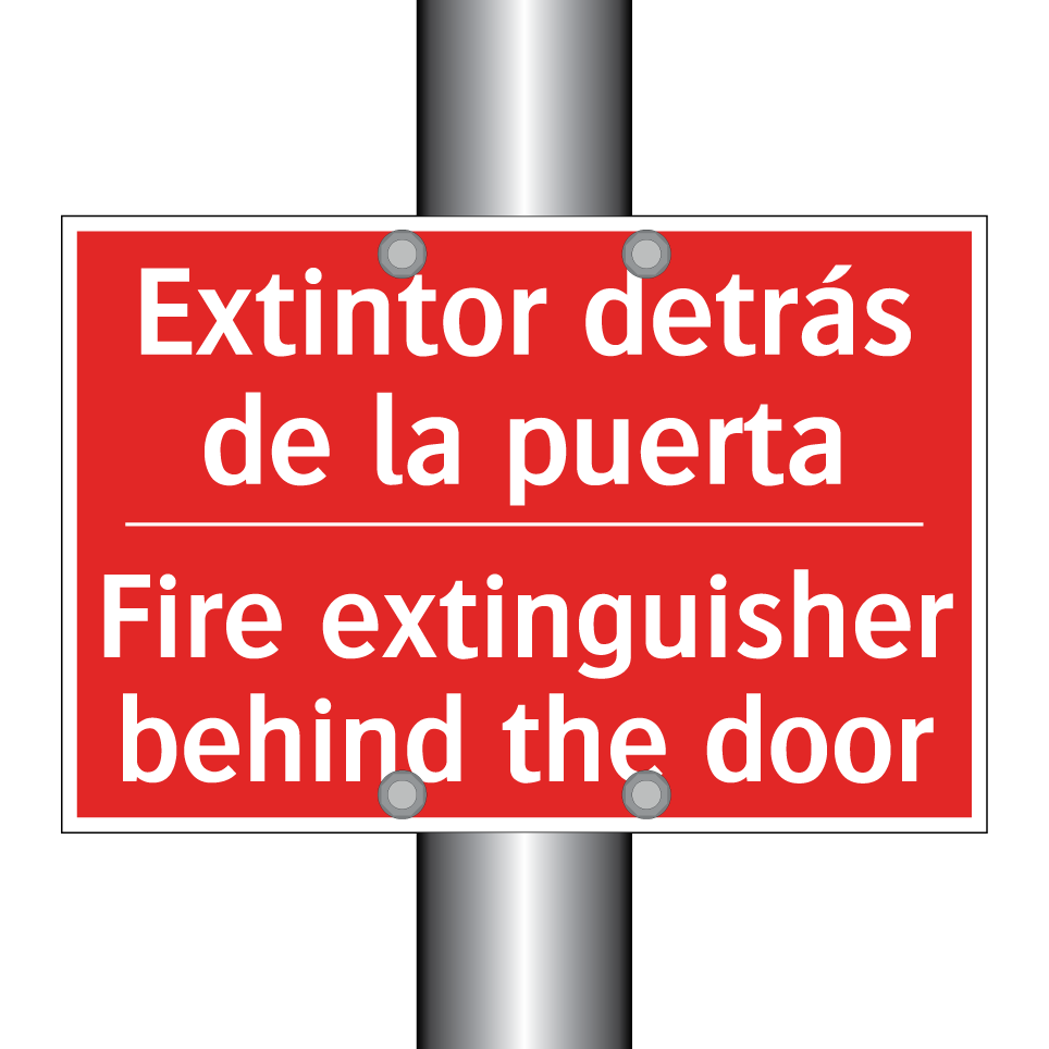 Extintor detrás de la puerta - Fire extinguisher behind the /.../