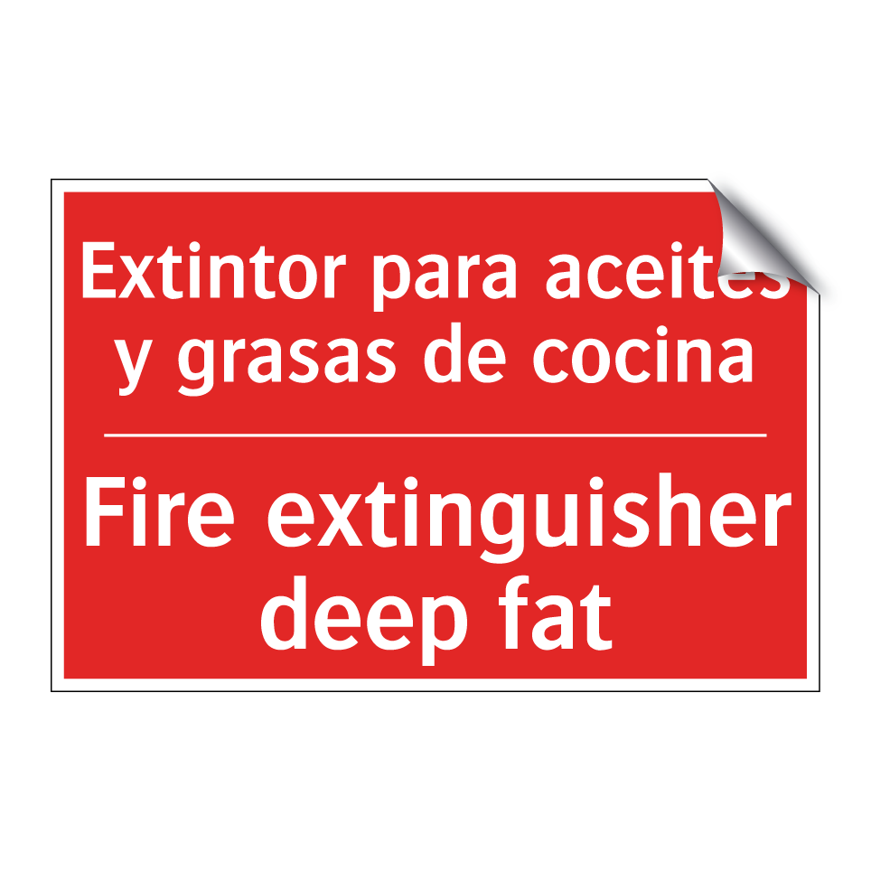 Extintor para aceites y /.../ - Fire extinguisher deep fat