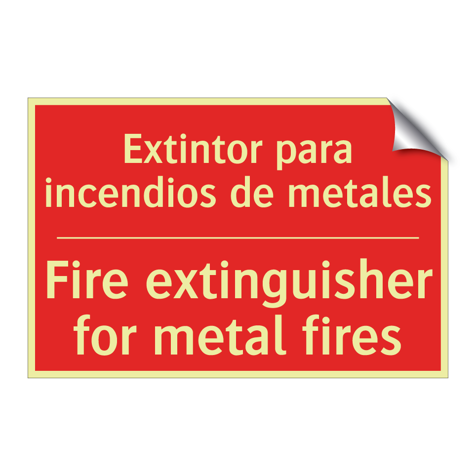 Extintor para incendios de /.../ - Fire extinguisher for metal /.../