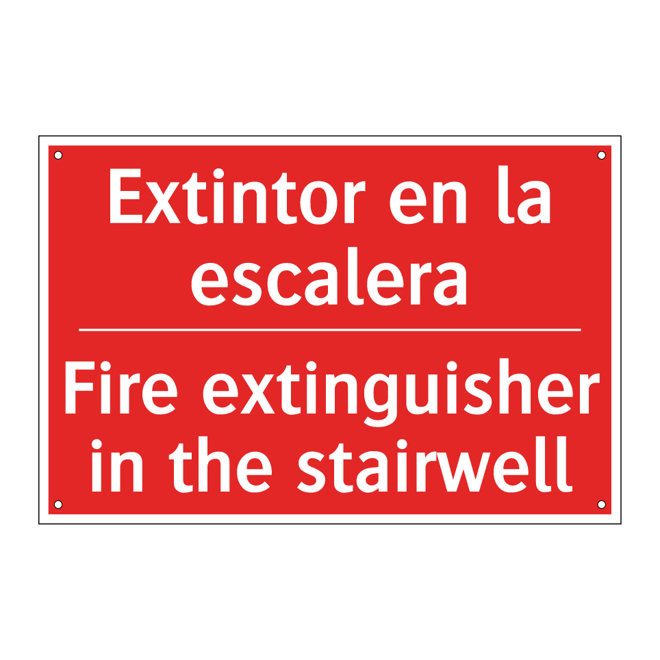 Extintor en la escalera - Fire extinguisher in the /.../