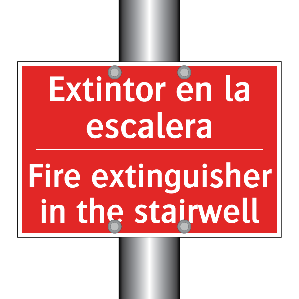 Extintor en la escalera - Fire extinguisher in the /.../