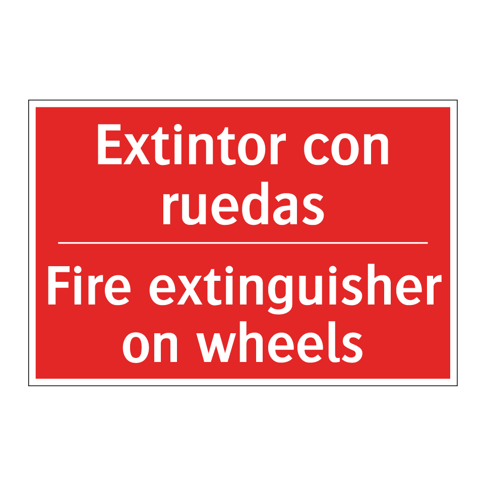 Extintor con ruedas - Fire extinguisher on wheels