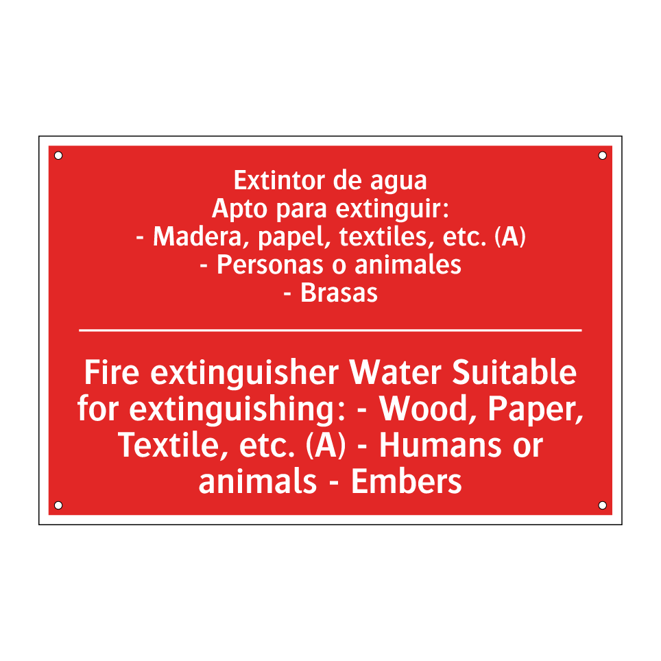 Extintor de agua /.../ - Fire extinguisher Water /.../