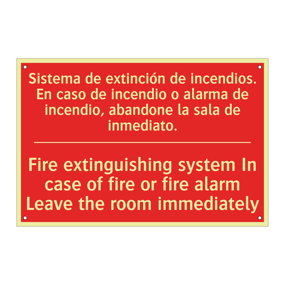 Sistema de extinción de /.../ - Fire extinguishing system In /.../