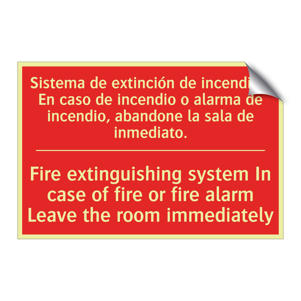 Sistema de extinción de /.../ - Fire extinguishing system In /.../