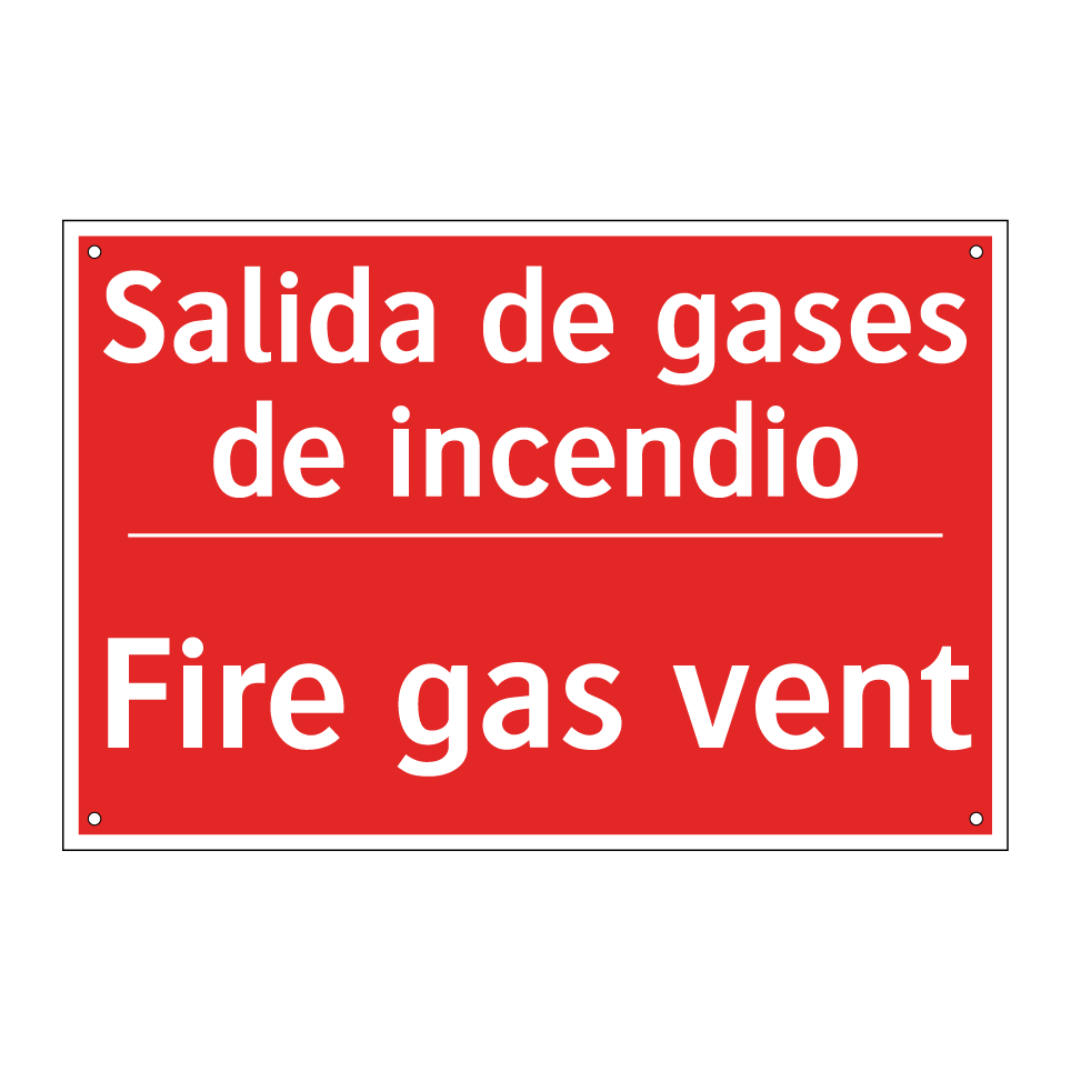 Salida de gases de incendio - Fire gas vent