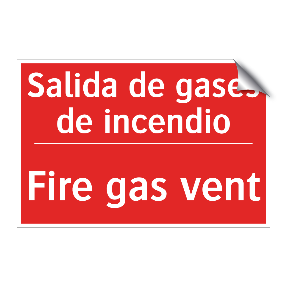 Salida de gases de incendio - Fire gas vent