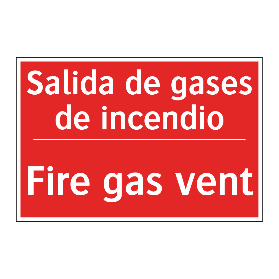Salida de gases de incendio - Fire gas vent