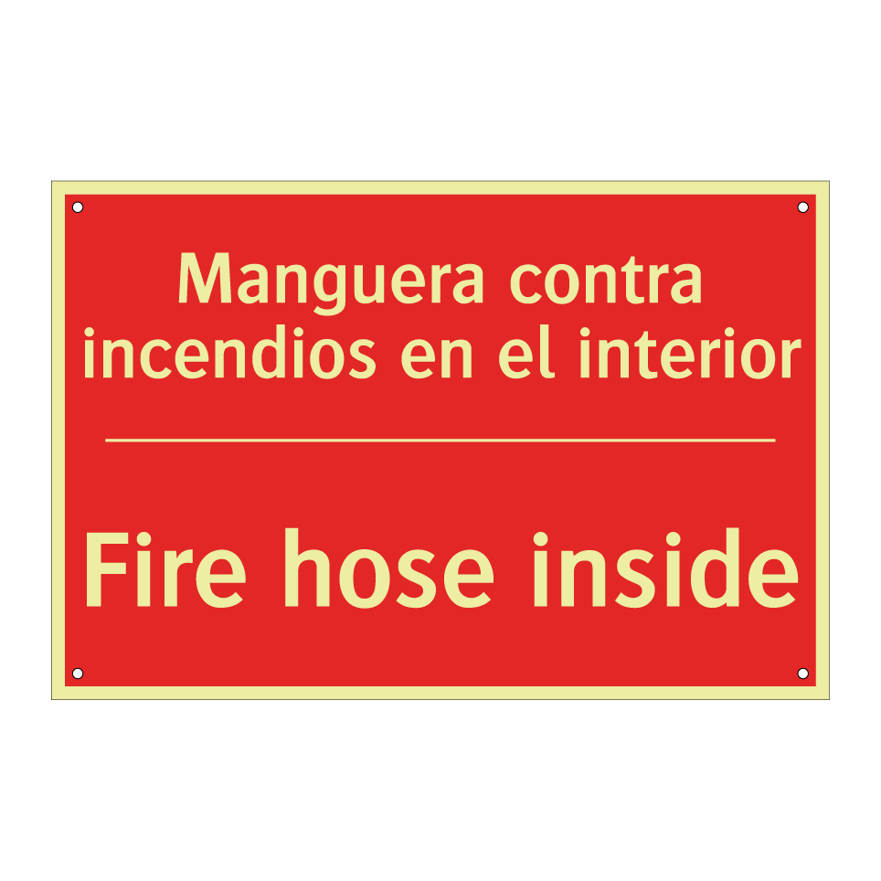 Manguera contra incendios en /.../ - Fire hose inside