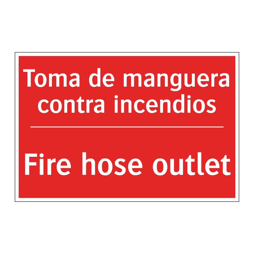 Toma de manguera contra /.../ - Fire hose outlet