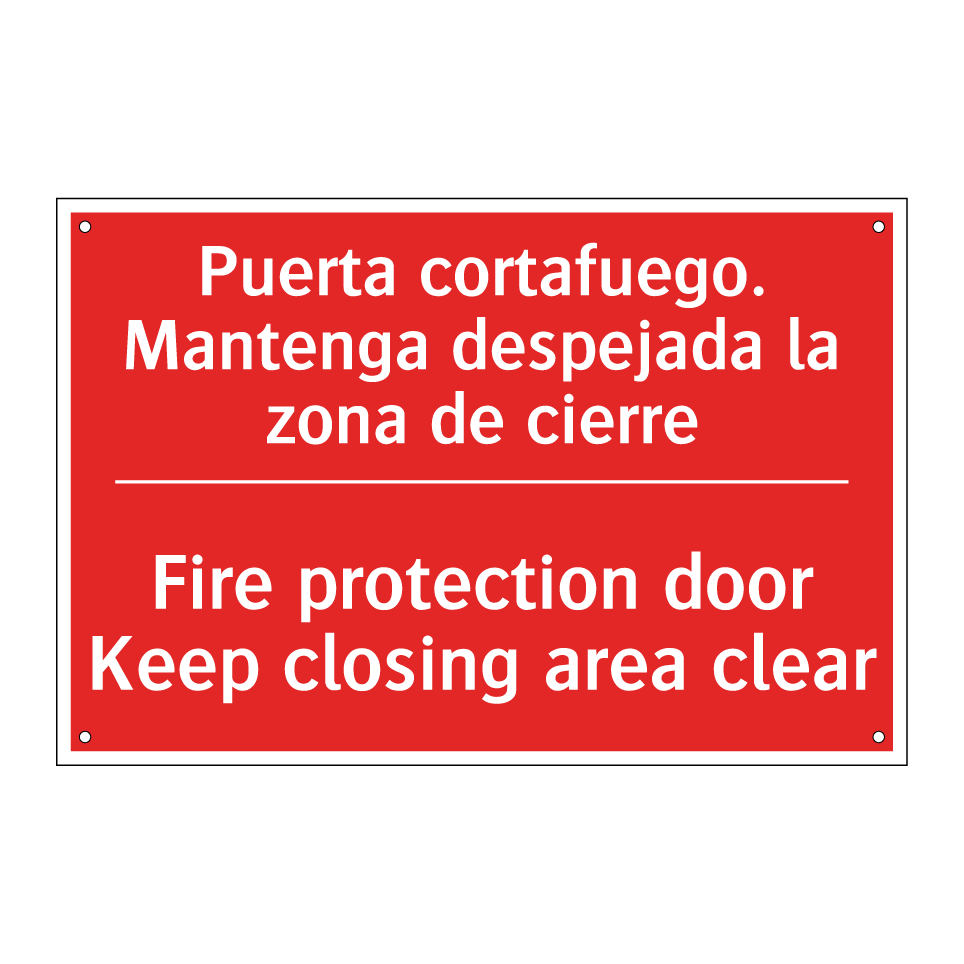 Puerta cortafuego. Mantenga /.../ - Fire protection door Keep /.../
