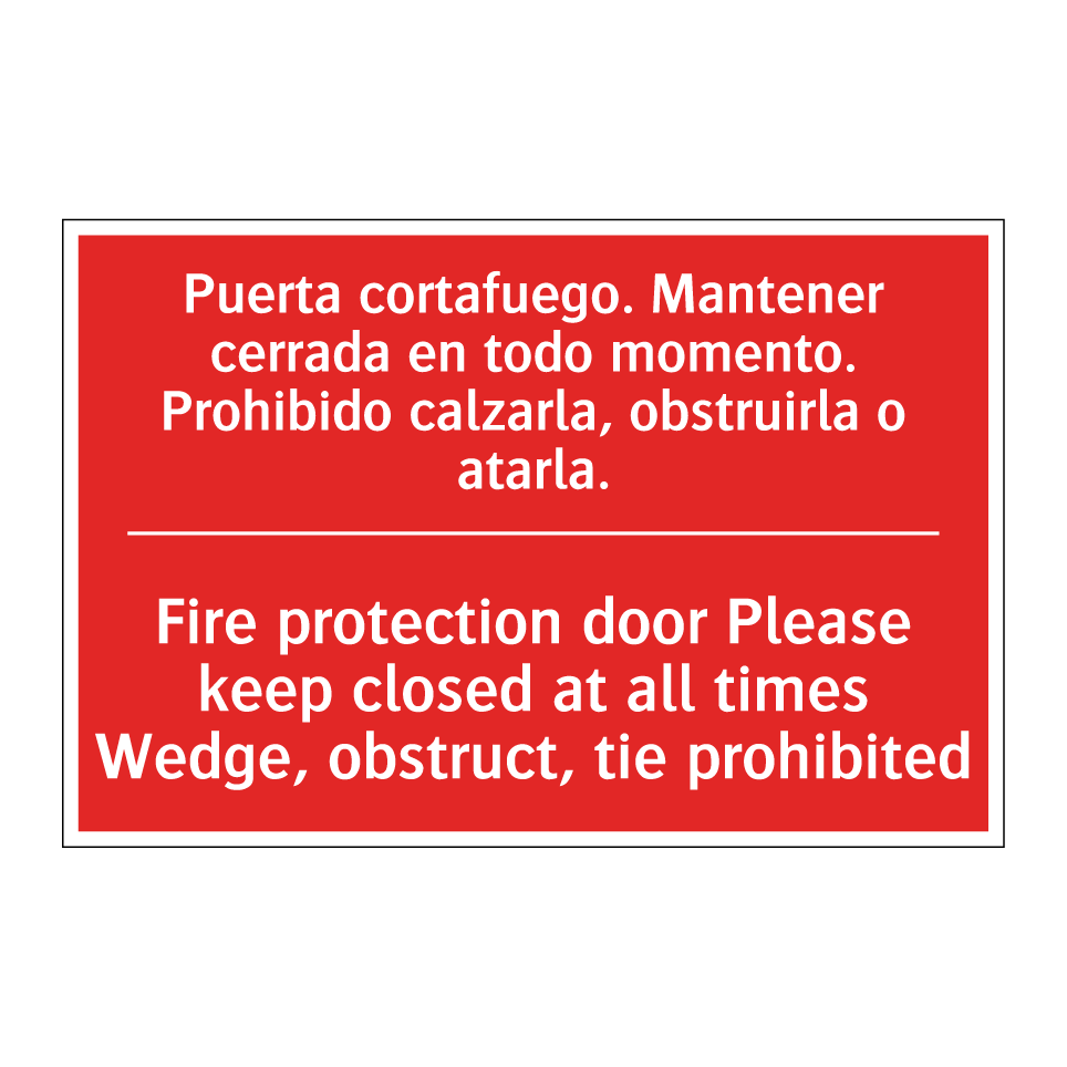 Puerta cortafuego. Mantener /.../ - Fire protection door Please /.../
