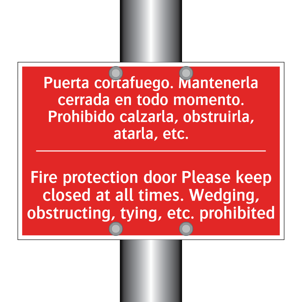 Puerta cortafuego. Mantenerla /.../ - Fire protection door Please /.../
