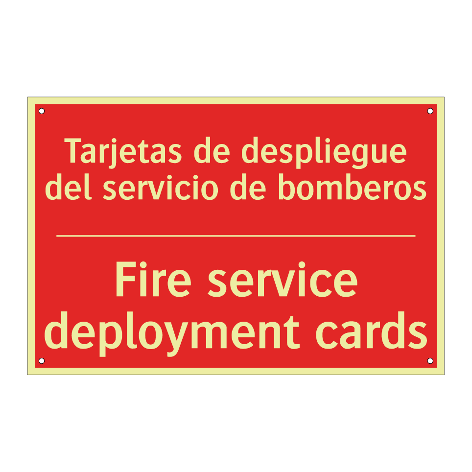 Tarjetas de despliegue del /.../ - Fire service deployment cards