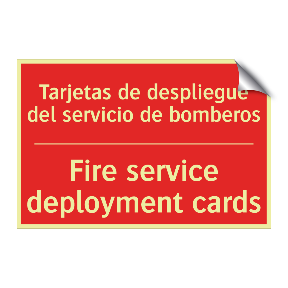 Tarjetas de despliegue del /.../ - Fire service deployment cards
