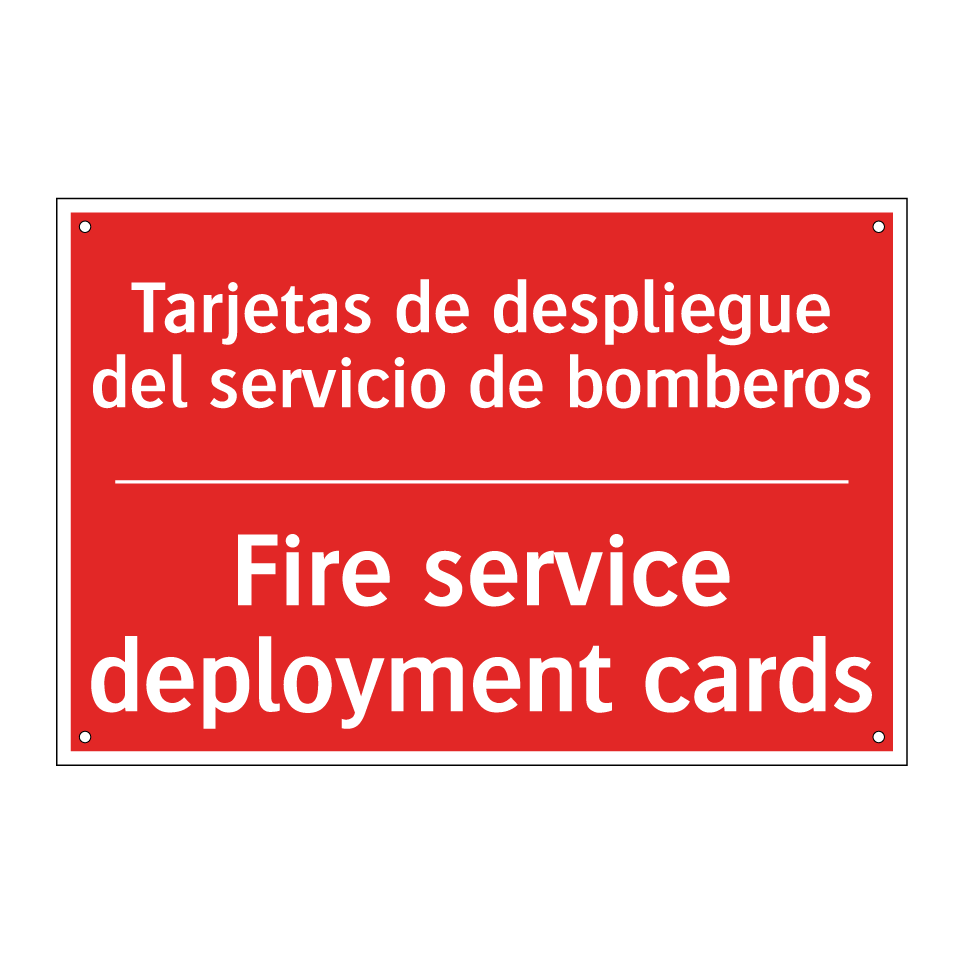 Tarjetas de despliegue del /.../ - Fire service deployment cards
