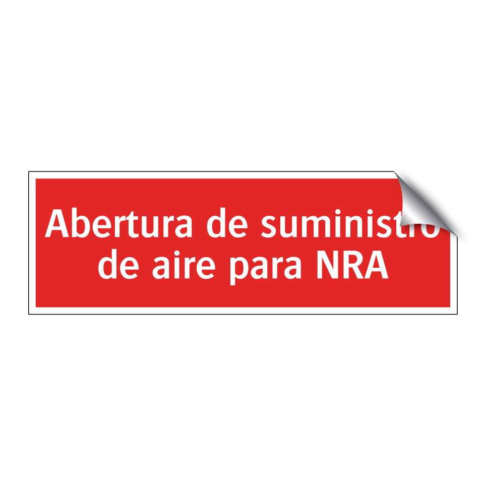 Abertura de suministro de aire para NRA