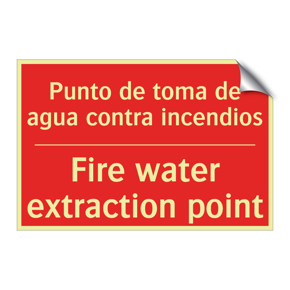 Punto de toma de agua contra /.../ - Fire water extraction point