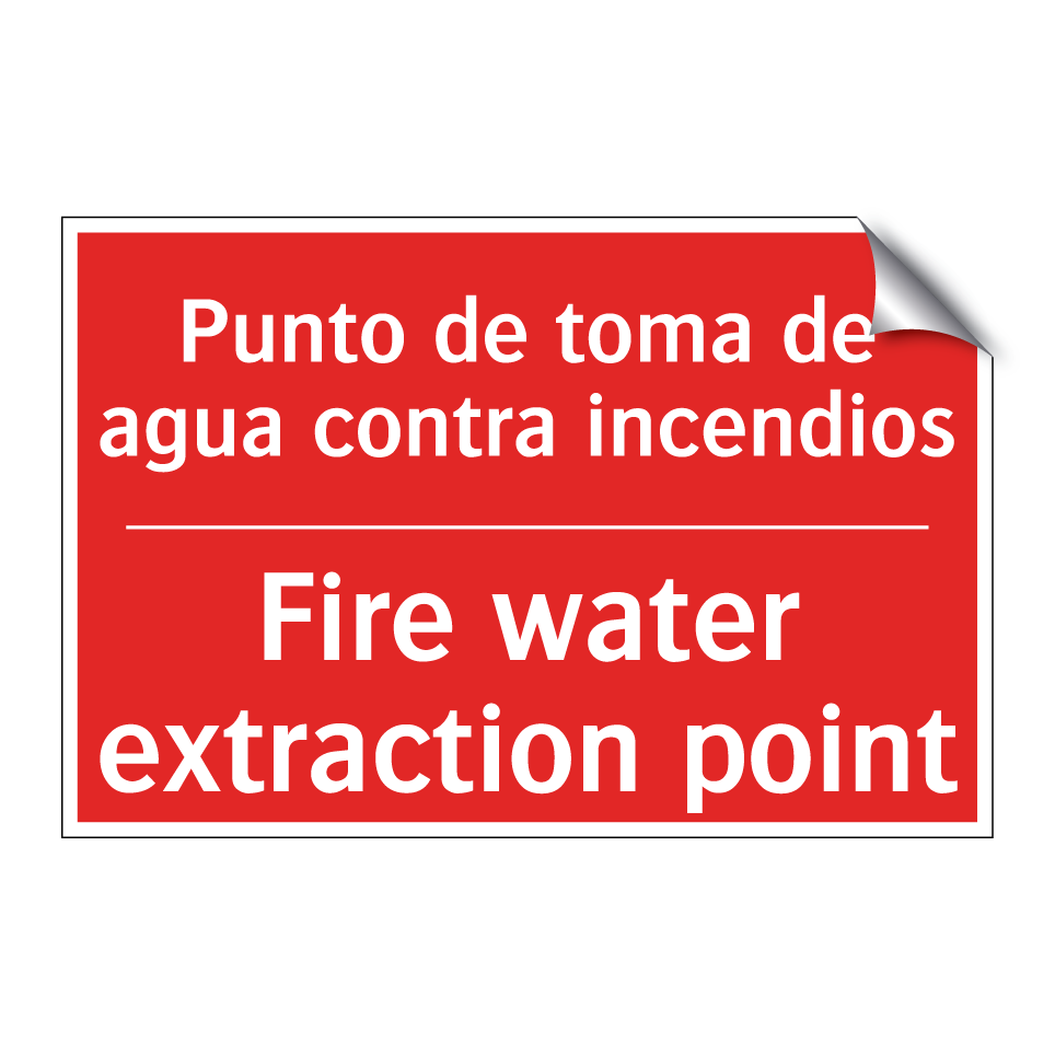 Punto de toma de agua contra /.../ - Fire water extraction point