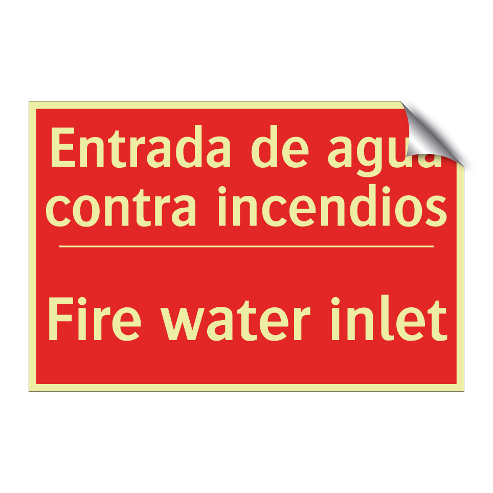 Entrada de agua contra /.../ - Fire water inlet