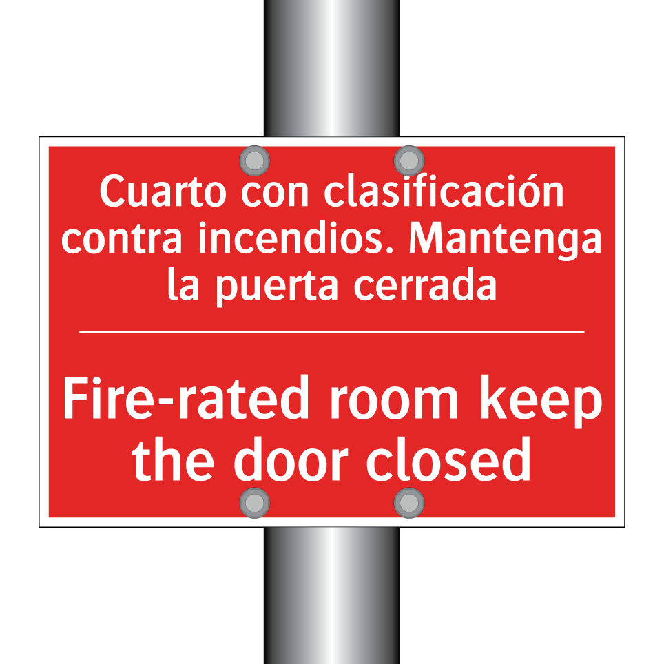Cuarto con clasificación /.../ - Fire-rated room keep the door /.../