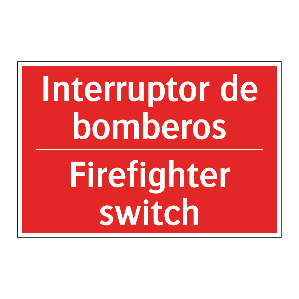 Interruptor de bomberos - Firefighter switch