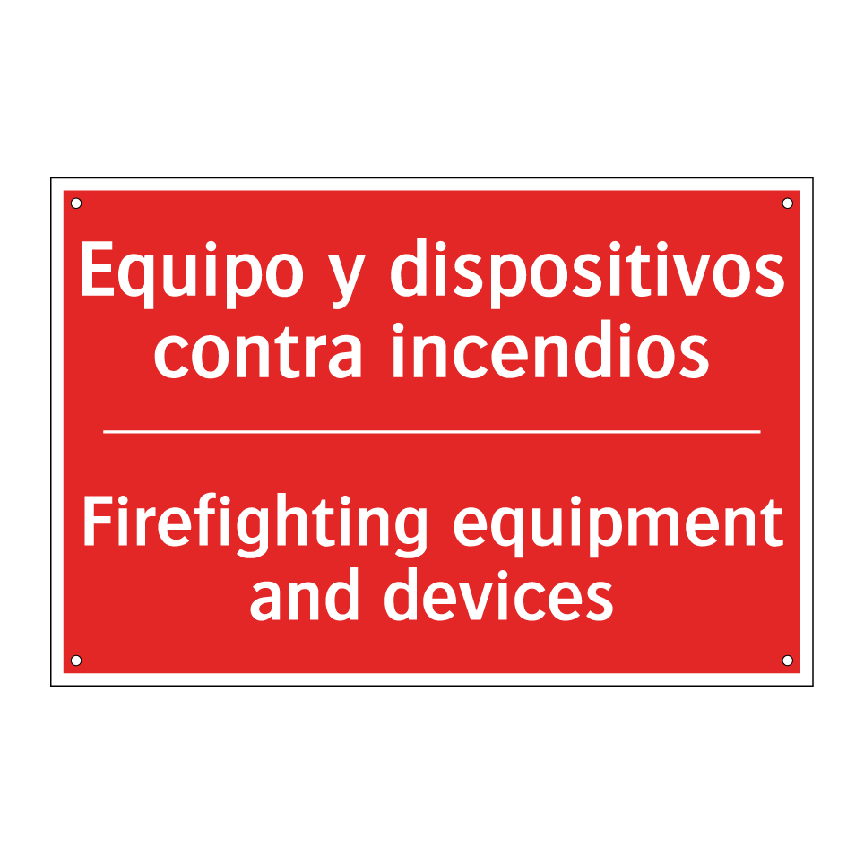 Equipo y dispositivos contra /.../ - Firefighting equipment and /.../