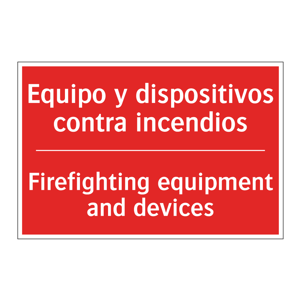 Equipo y dispositivos contra /.../ - Firefighting equipment and /.../