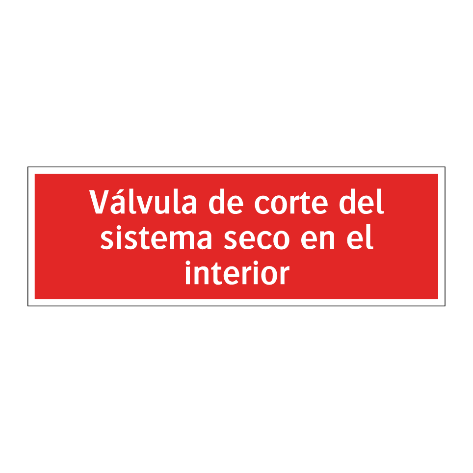 Válvula de corte del sistema seco en el interior