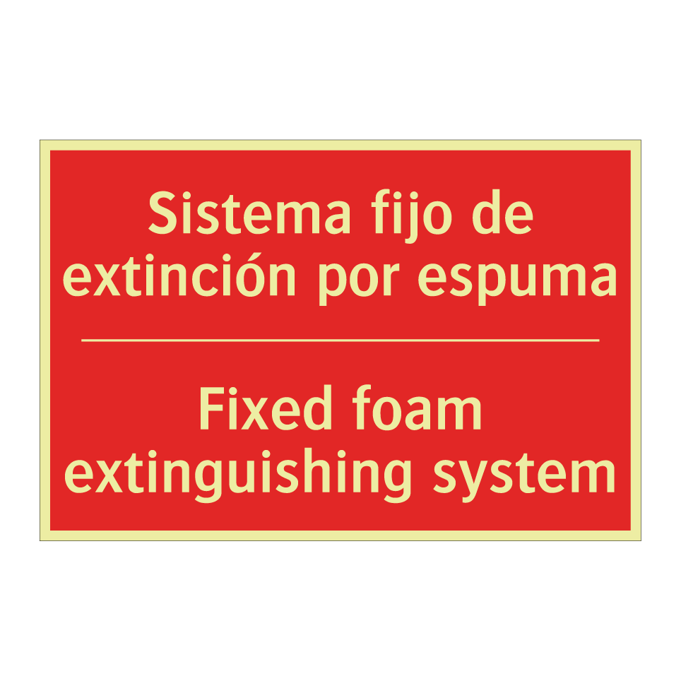 Sistema fijo de extinción por /.../ - Fixed foam extinguishing /.../