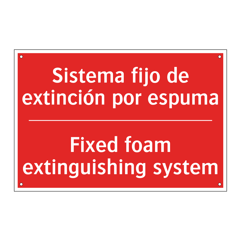Sistema fijo de extinción por /.../ - Fixed foam extinguishing /.../