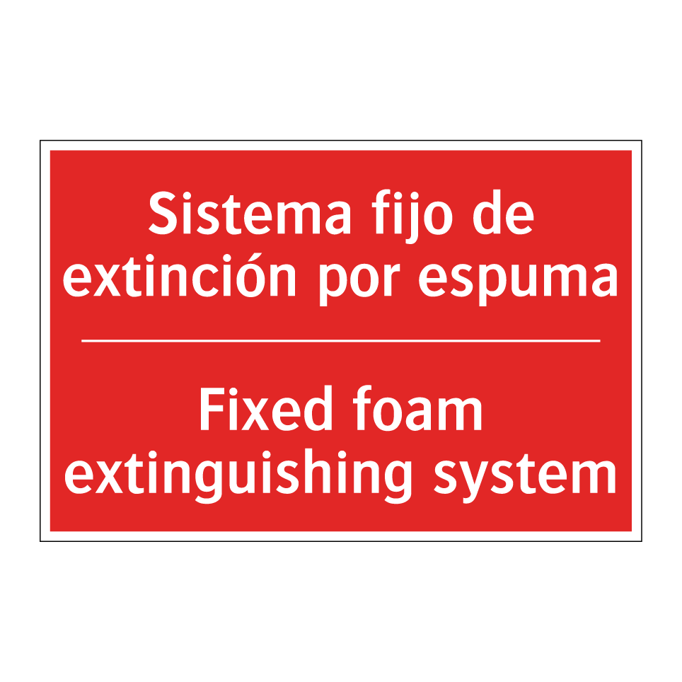 Sistema fijo de extinción por /.../ - Fixed foam extinguishing /.../