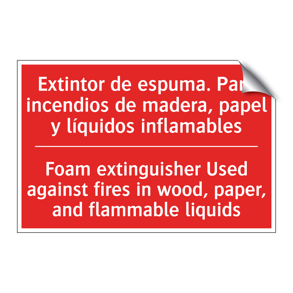 Extintor de espuma. Para /.../ - Foam extinguisher Used /.../