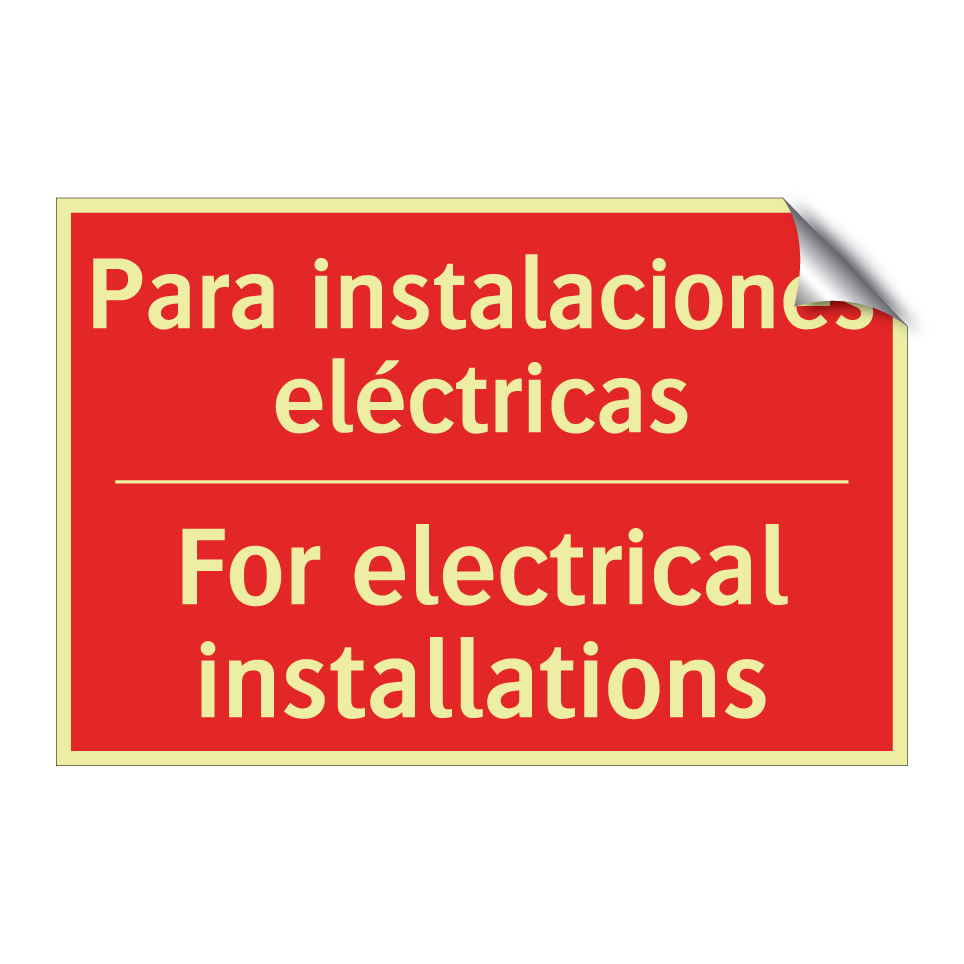 Para instalaciones eléctricas - For electrical installations