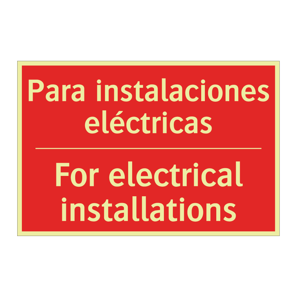 Para instalaciones eléctricas - For electrical installations