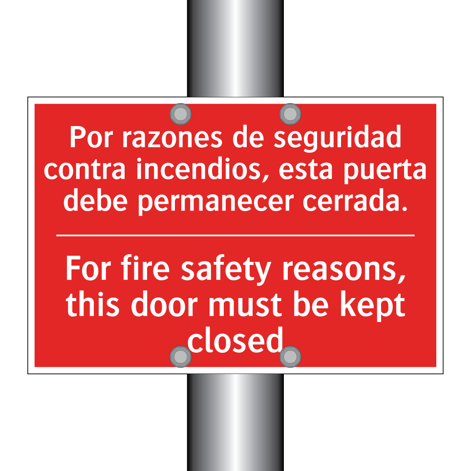 Por razones de seguridad /.../ - For fire safety reasons, this /.../